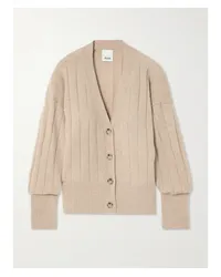 ALLUDE Cardigan aus einer Gerippten Kaschmir-seidenmischung Braun