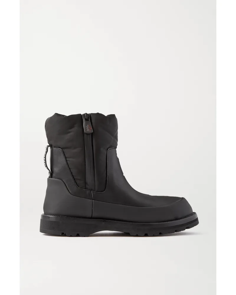 Moncler Rain Don't Care Stiefel Aus Leder Und Shell - Schwarz Schwarz