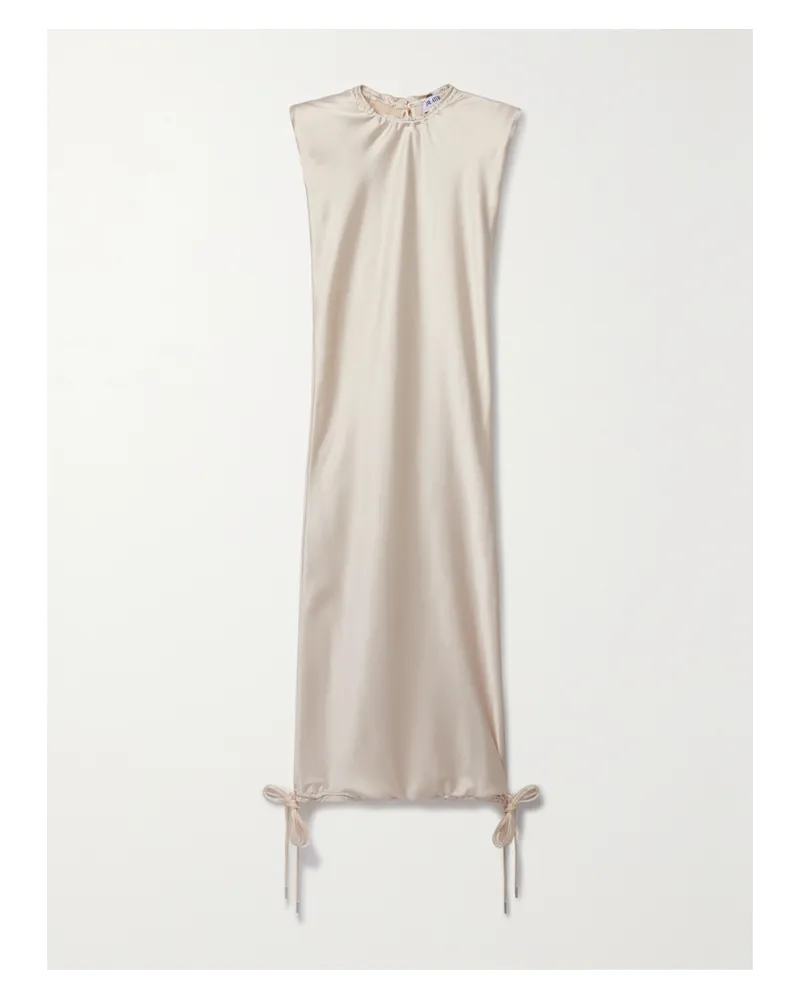 ATTICO Rückenfreies Midikleid Aus Satin - Wollweiß Wollweiß