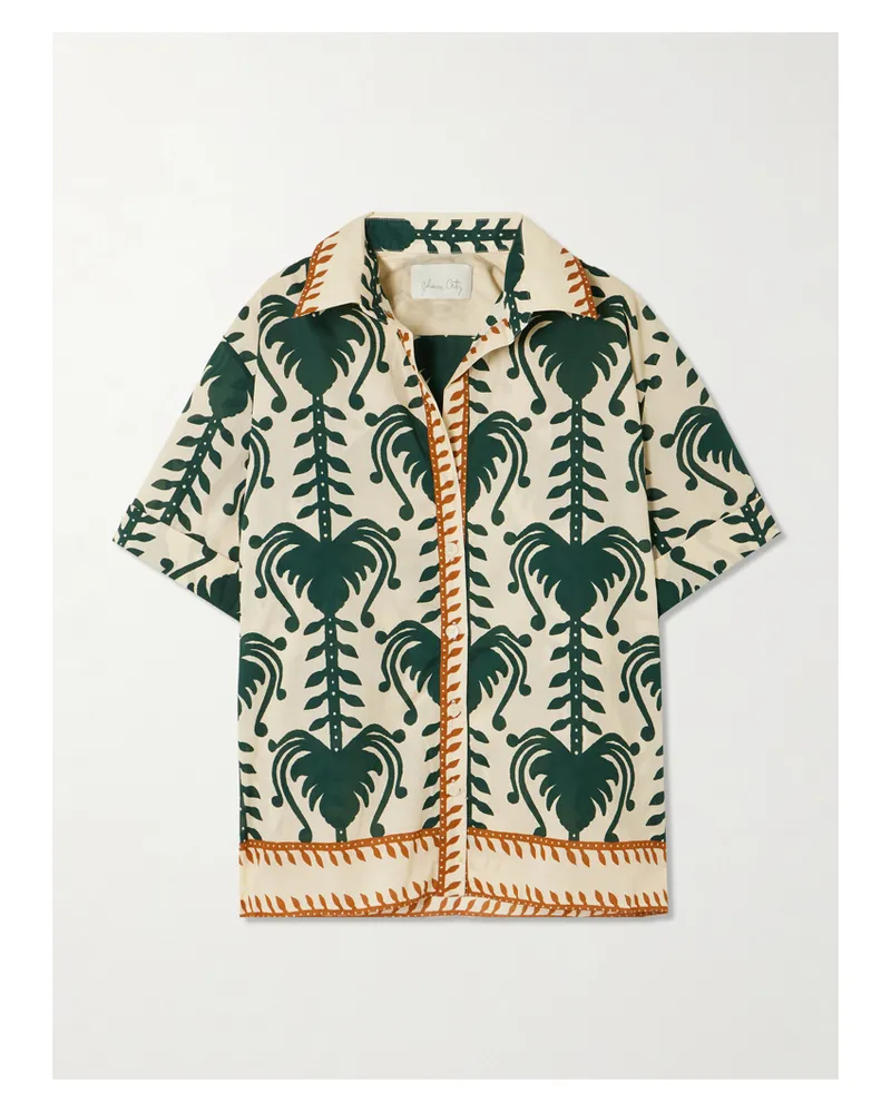 Johanna Ortiz Salty Promises Hemd Aus Bedruckter Baumwolle - Grün Grün