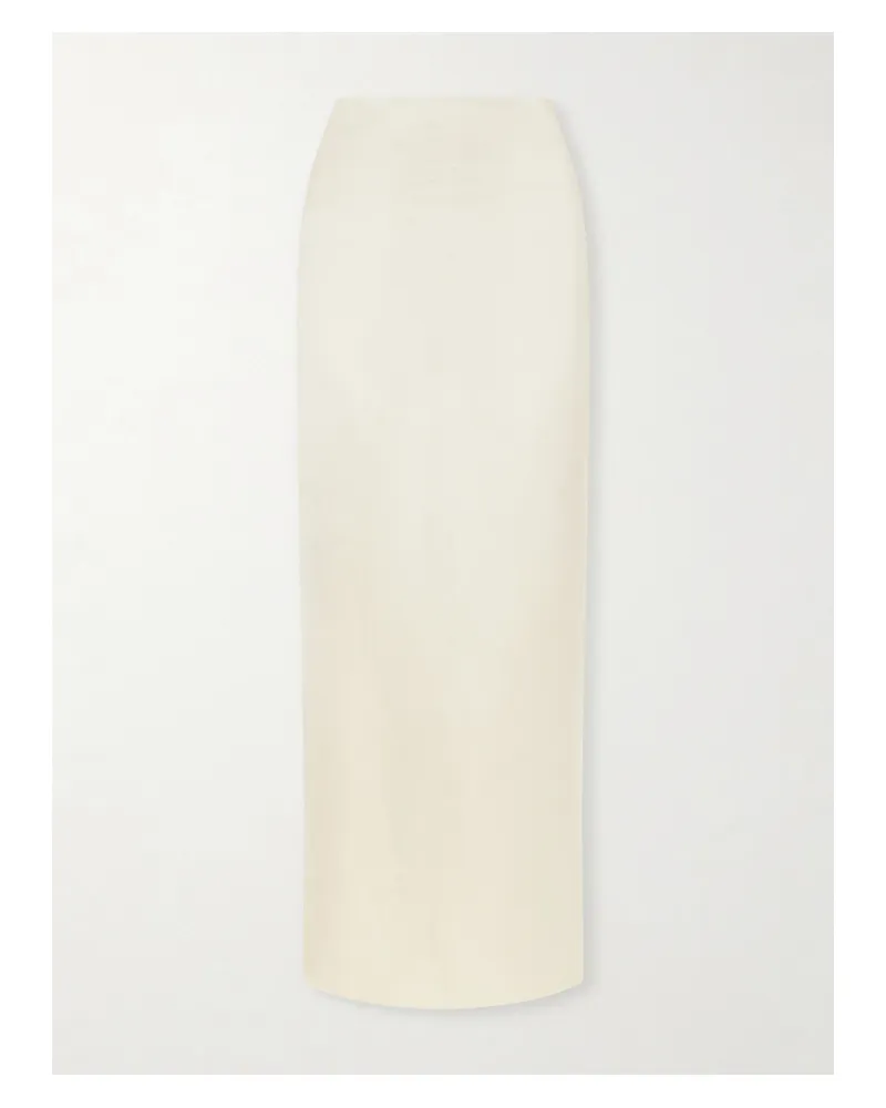 The Row Bartelle Silk-satin Maxi Skirt - Yellow Yellow