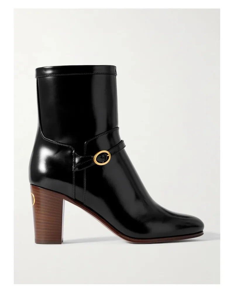 Valentino Garavani 80 Ankle Boots Aus Leder - Schwarz Schwarz