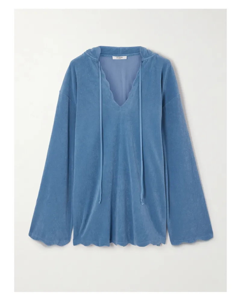 Marysia Baughman Tunika Aus Frottee Aus Einer Baumwollmischung Mit Kapuze - Blau Blau