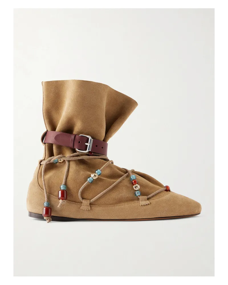 Isabel Marant Letiz Suede Ankle Boots - Brown Brown