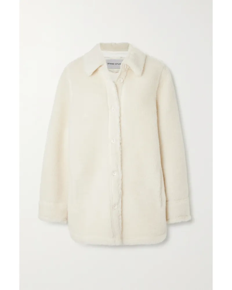 STAND Veron Oversized-jacke Aus Wollfleece - Weiß Weiß