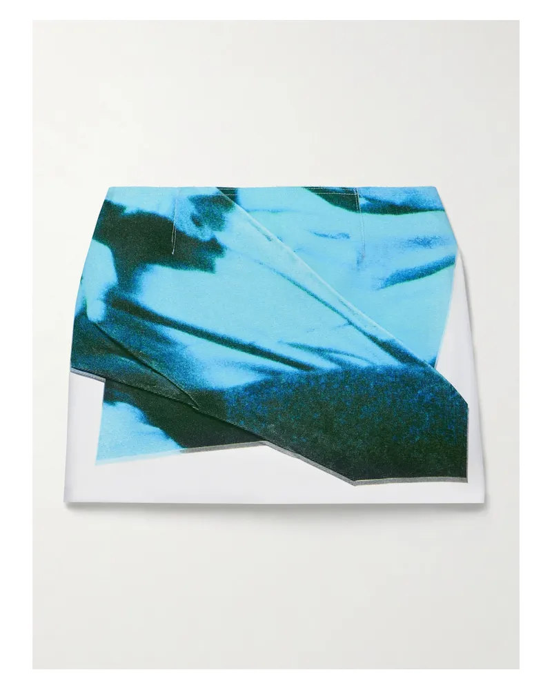 16ARLINGTON Delta Minirock Aus Crêpe Mit Print - Blau Blau