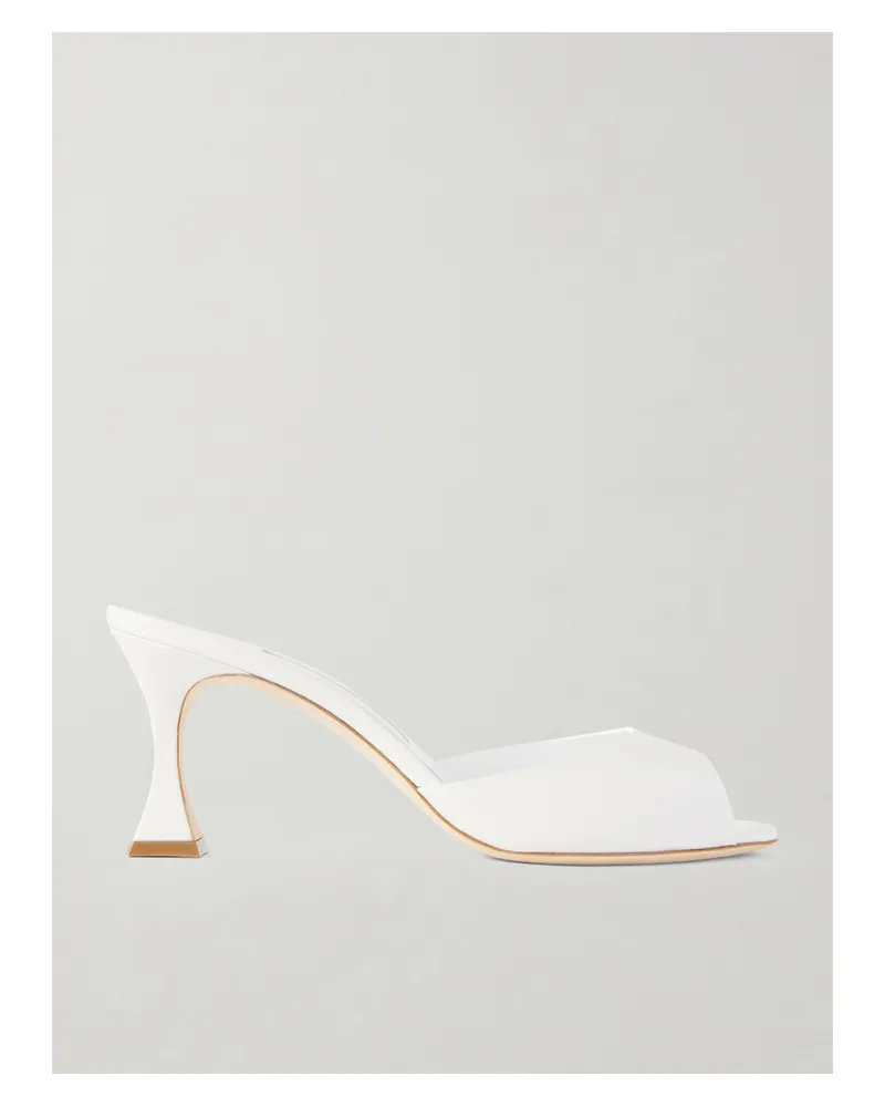 Manolo Blahnik Jadarona 70 Leather Mules - White White