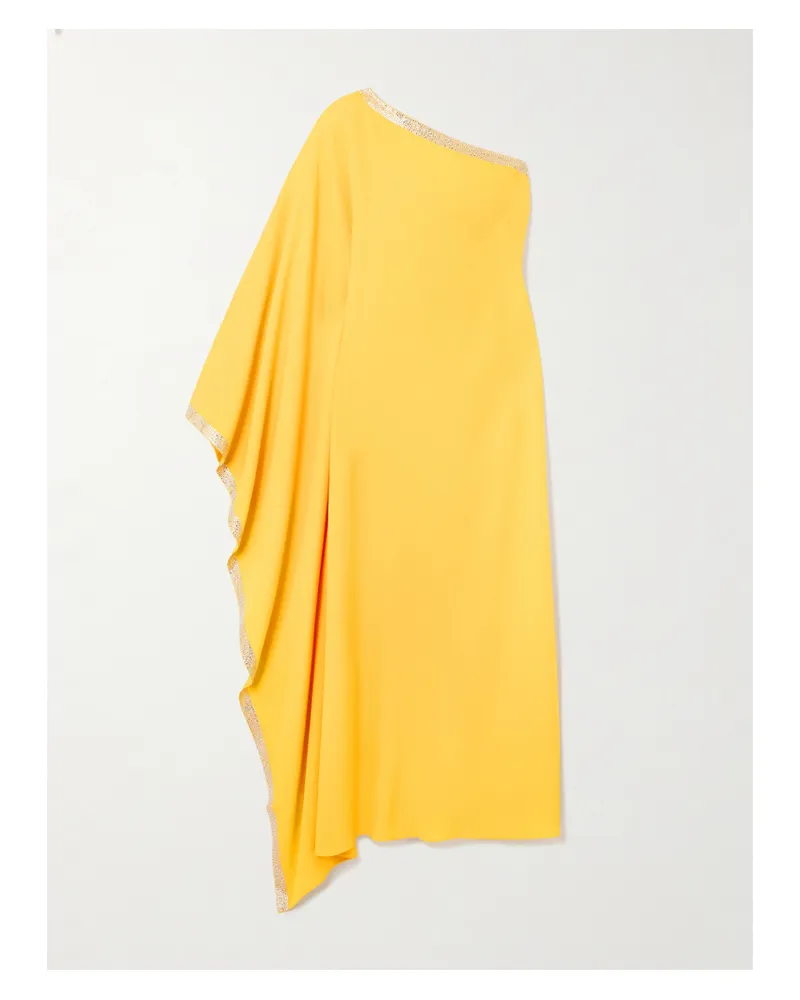Taller Marmo Betsy Asymmetrische Robe Aus Crêpe Mit Swarovski®-kristallen - Gelb Gelb