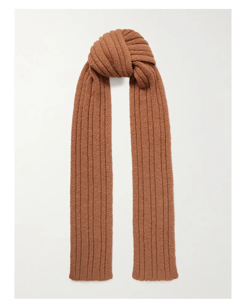 The Row Amos Wool Scarf - Brown Brown