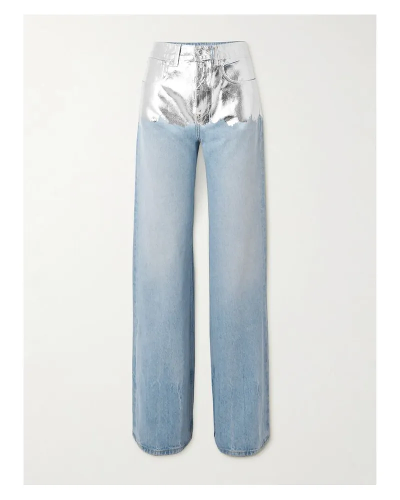 Paco Rabanne Jeans Mit Metallic-beschichtung - Blau Blau