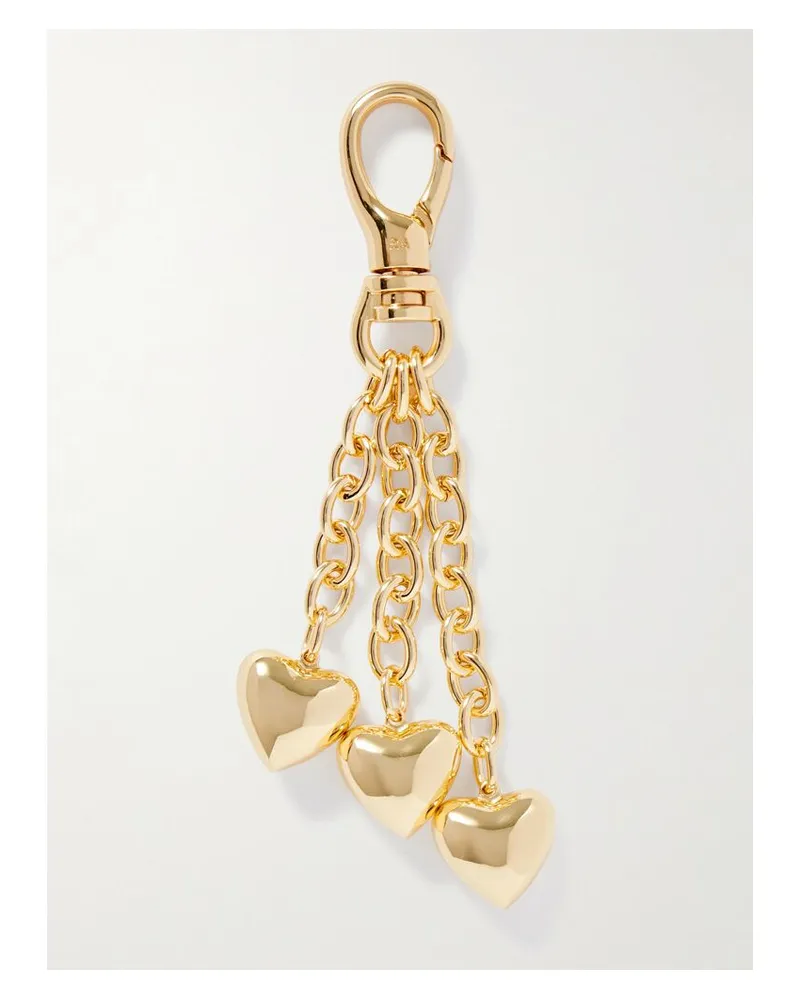 Roxanne Assoulin The Puffy Heart Goldfarbener Taschenanhänger Gold