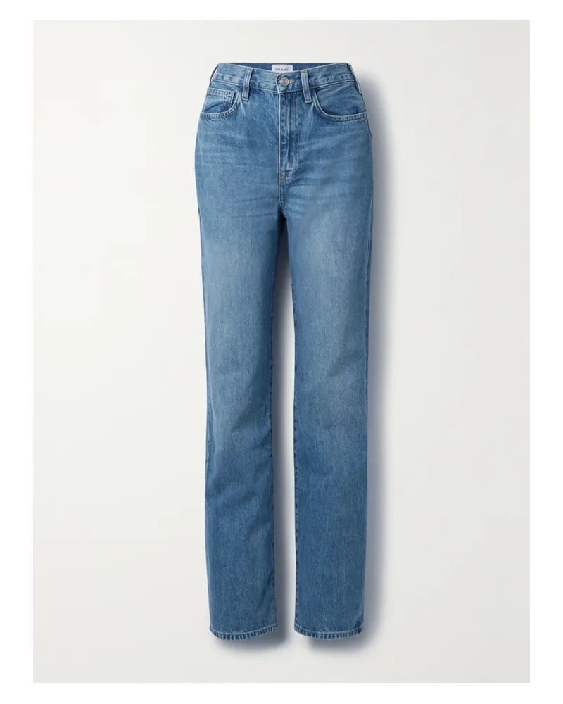 Frame Denim Le Jane Hoch Sitzende Jeans Mit Geradem Bein - Blau Blau
