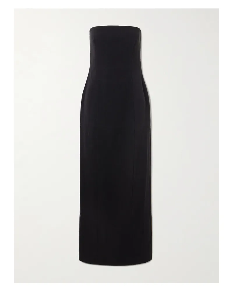 Solace London Anderson Trägerlose Robe Aus Crêpe - Schwarz Schwarz