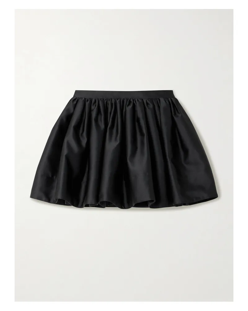 Paco Rabanne Gathered Mikado Mini Skirt - Black Black