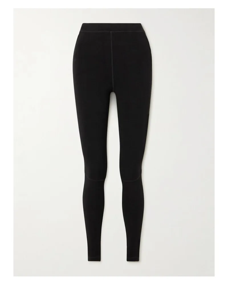 Totême Leggings In Jacquard-strick - Schwarz Schwarz