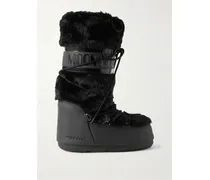 Icon Schneestiefel Aus Kunstleder Und Faux Fur - Schwarz
