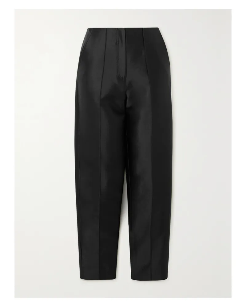 Christopher John Rogers Hose Aus Twill Aus Einer Seiden-wollmischung - Schwarz Schwarz