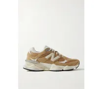 9060 Sneakers Aus Veloursleder Und Mesh Mit Gummibesätzen - Braun