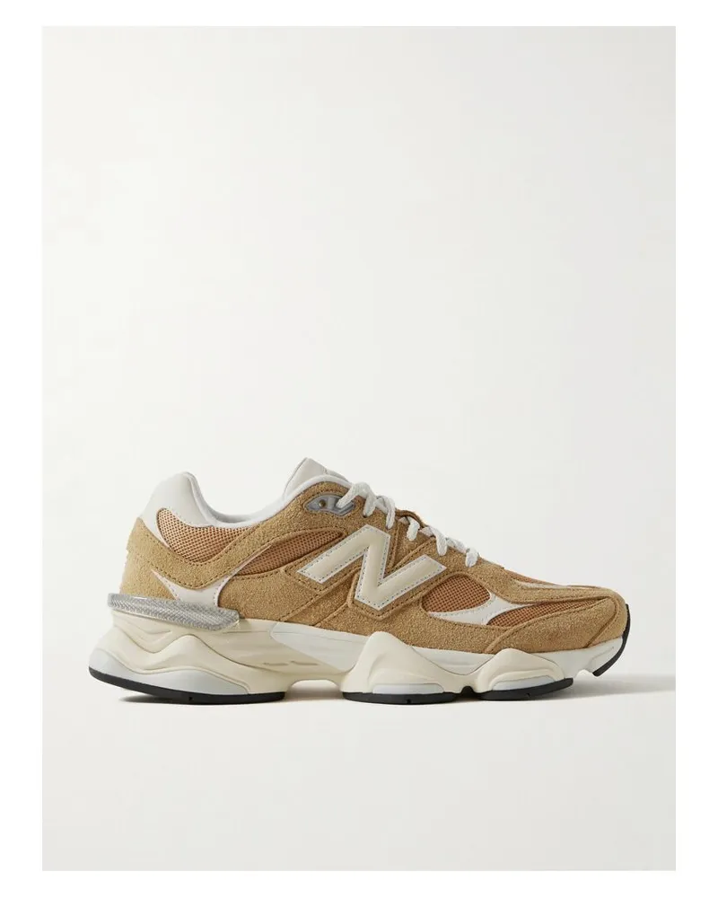 New Balance 9060 Sneakers Aus Veloursleder Und Mesh Mit Gummibesätzen - Braun Braun
