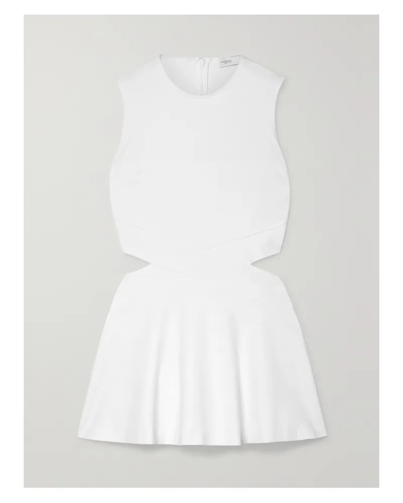 Rosetta Getty Oberteil Aus Stretch-jersey Mit Schößchen Und Cut-outs - Weiß Weiß