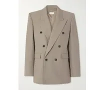 Doppelreihiger Blazer Aus Wolle - Neutral