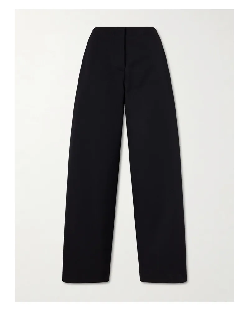 The Row Galileo Hoch Sitzende Hose Aus Wolle - Schwarz Schwarz