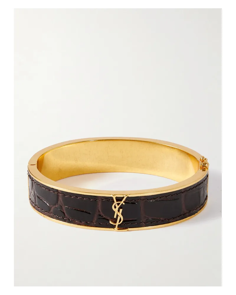 Saint Laurent Cassandre farbener Armreif Gold