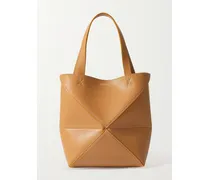 Puzzle Convertible Mini Leather Tote - Brown