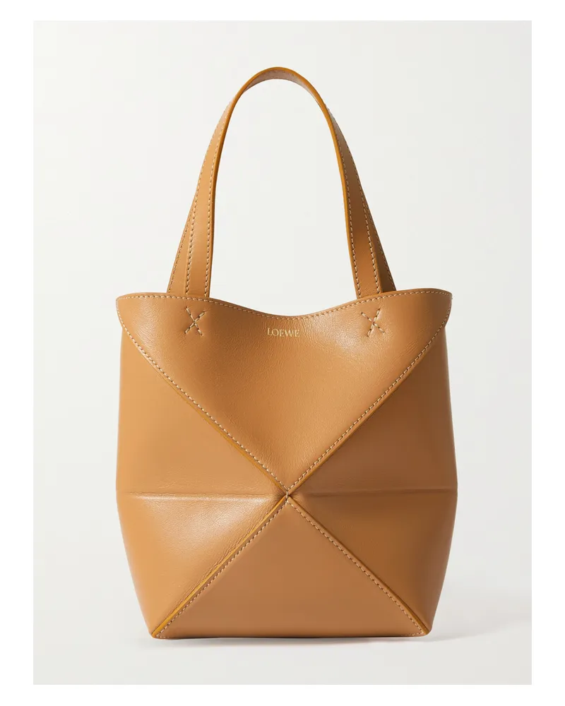 Loewe Puzzle Convertible Mini Leather Tote - Brown Brown