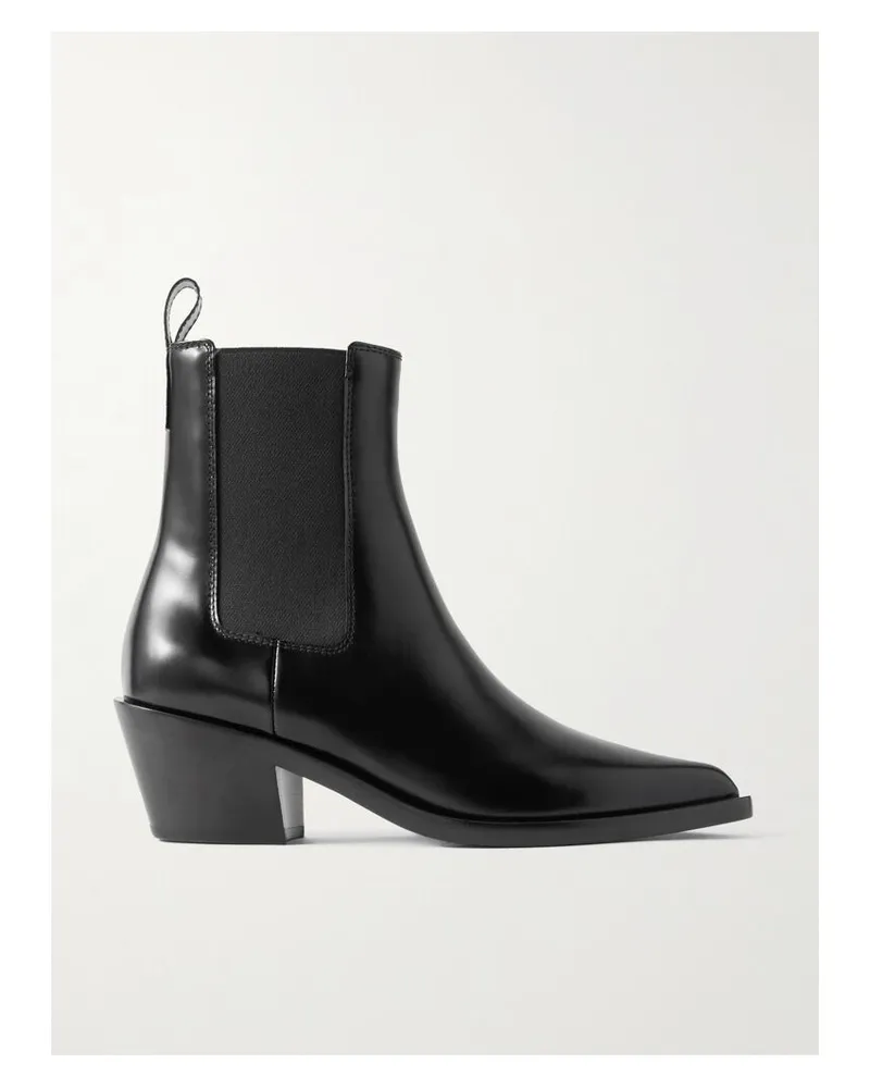 Gianvito Rossi Wylie Dover 45 Chelsea Boots Aus Glanzleder - Schwarz Schwarz