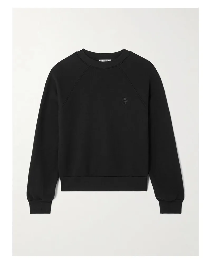 ÉTERNE Sweatshirt Aus Jersey Aus Einer Baumwoll-modalmischung Mit Stickerei - Schwarz Schwarz