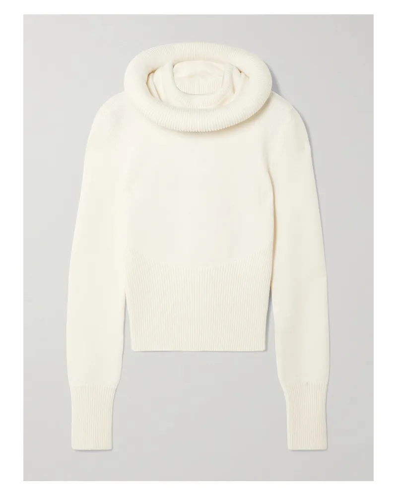 Alaïa Wollpullover Mit Kapuze - Weiß Weiß