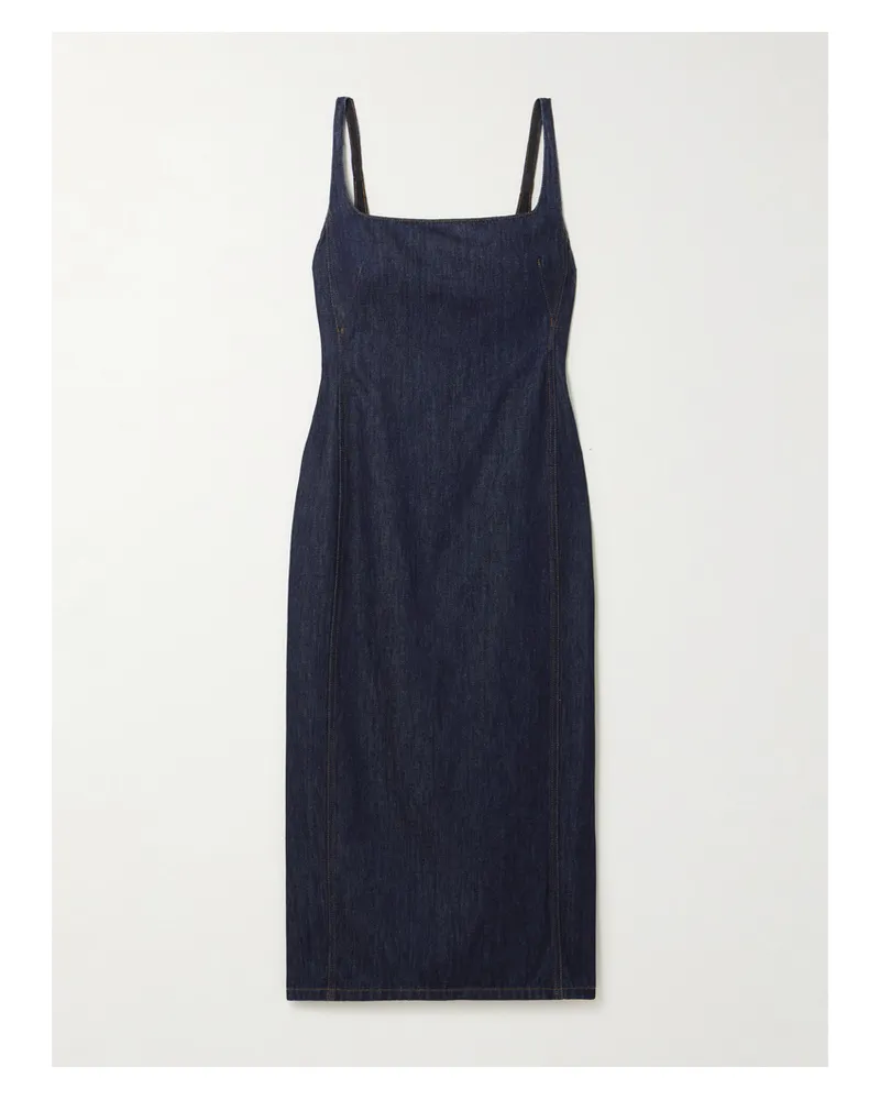 Dries van Noten Midi-jeanskleid - Blau Blau