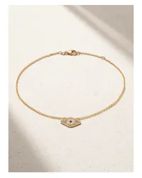 Diane Kordas Evil Eye Fußkettchen aus 14 Karat Gold