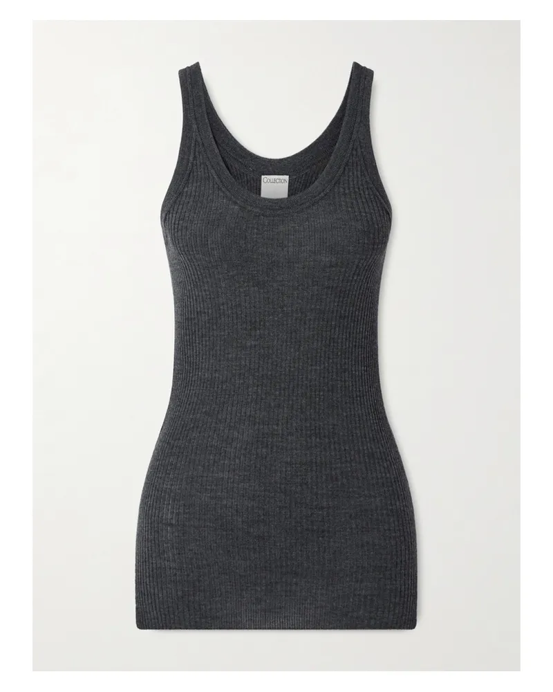 Calvin Klein Ella Ribbed Wool Tank - Gray Gray