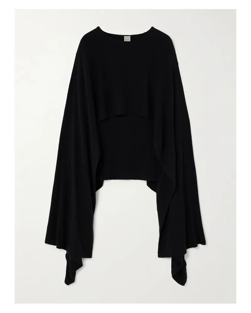 Totême Pullover Aus Seide Mit Cape-effekt - Schwarz Schwarz