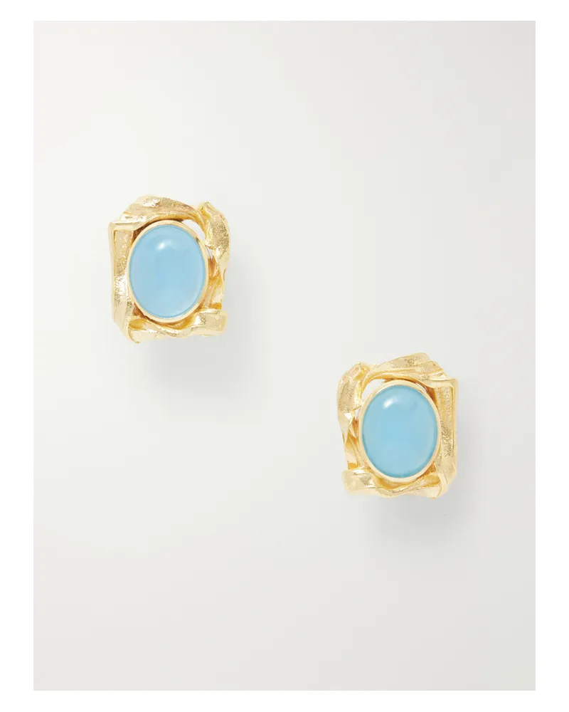 Completedworks Gold-plated And Resin Earrings - Blue Blue
