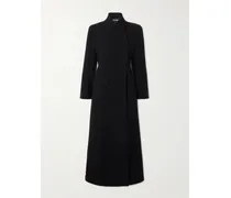 Doppelreihiger Mantel Aus Woll-bouclé - Schwarz