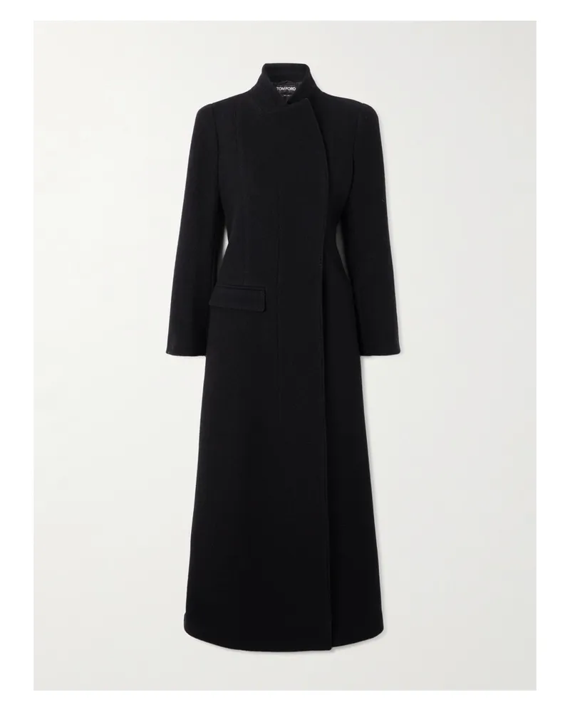Tom Ford Doppelreihiger Mantel Aus Woll-bouclé - Schwarz Schwarz