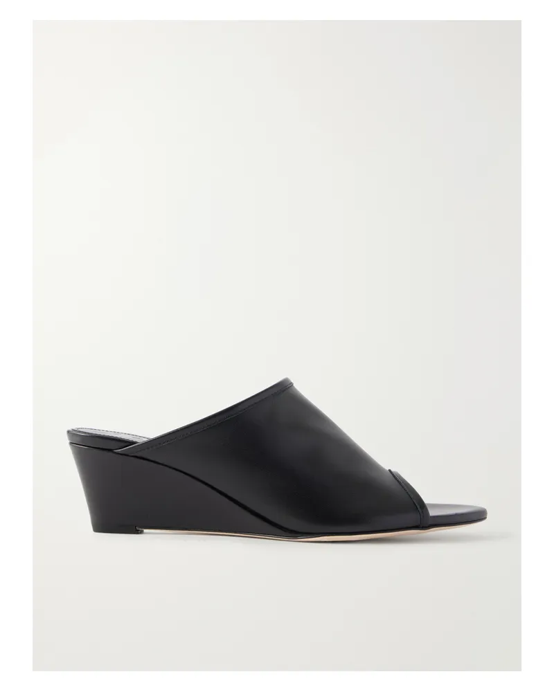 aeyde Suzanne Leather Sandals - Black Black