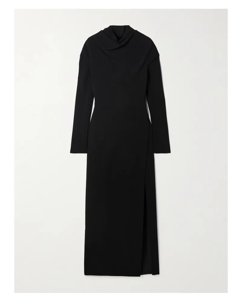 Versace Robe Aus Crêpe - Schwarz Schwarz