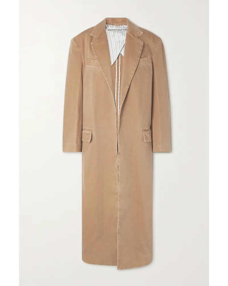 Alexander Wang Oversized-mantel Aus Denim - Braun Braun