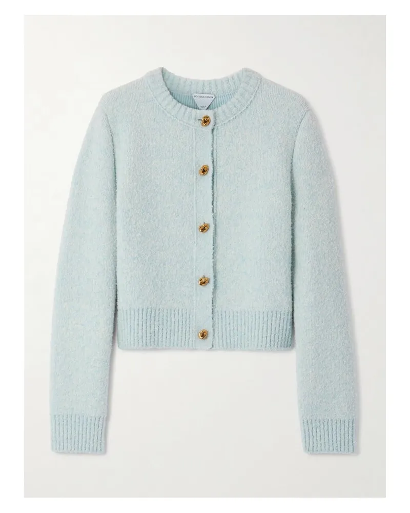 Bottega Veneta Cardigan Aus Bouclé Aus Einer Wollmischung - Blau Blau