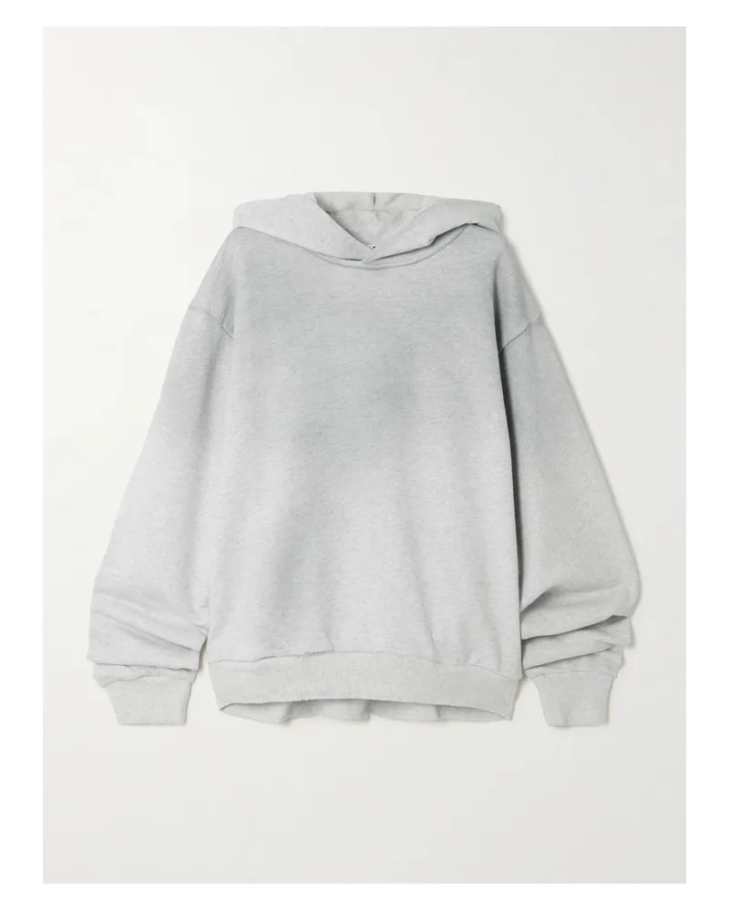 Acne Studios Printed Cotton-blend Jersey Hoodie - Gray Gray