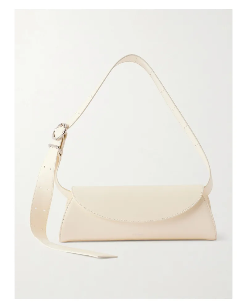 Jil Sander Cannolo Small Leather Shoulder Bag - Off-white Off-white