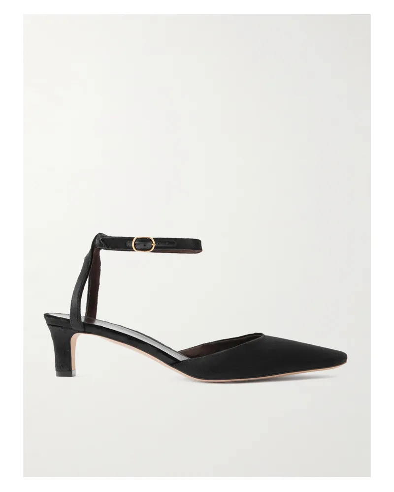 The Row Carla Velvet Pumps - Black Black