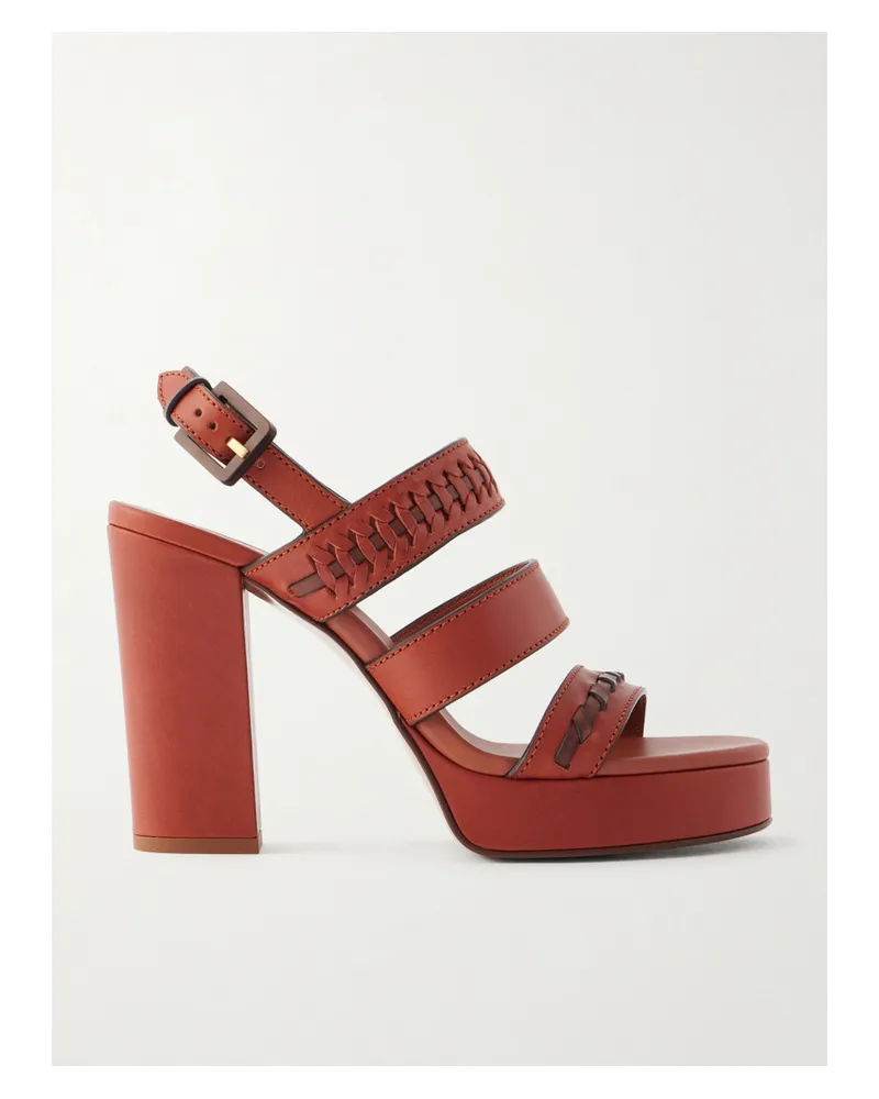 Zimmermann Alchemy Leather Platform Sandals - Brown Brown