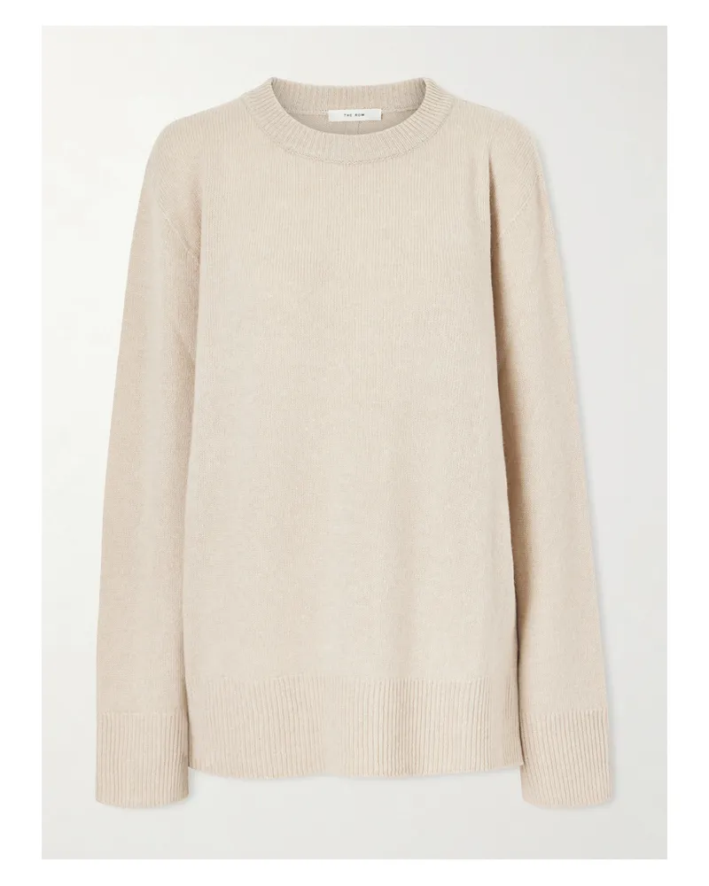 The Row Sibem Wool And Cashmere-blend Sweater - Neutrals Neutrals