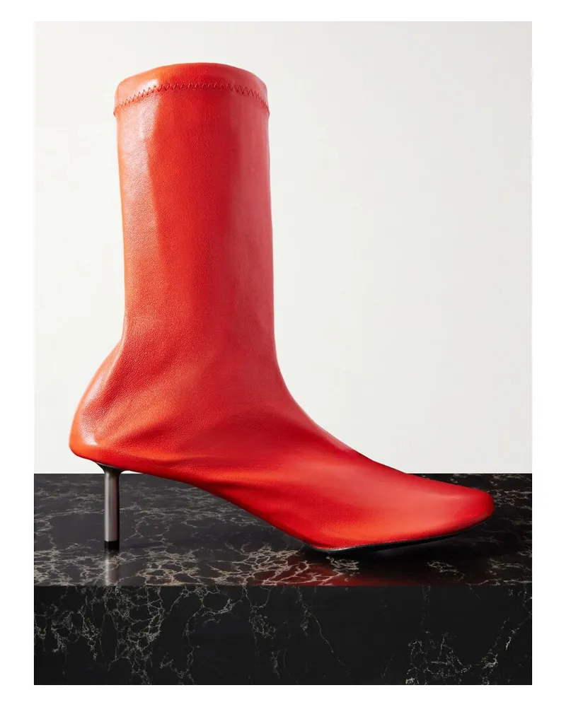 Jil Sander Ankle Boots Aus Leder - Rot Rot