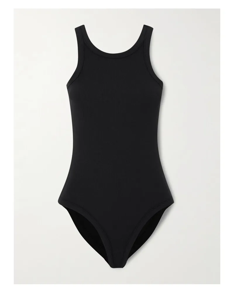 Totême Gerippter Badeanzug - Schwarz Schwarz